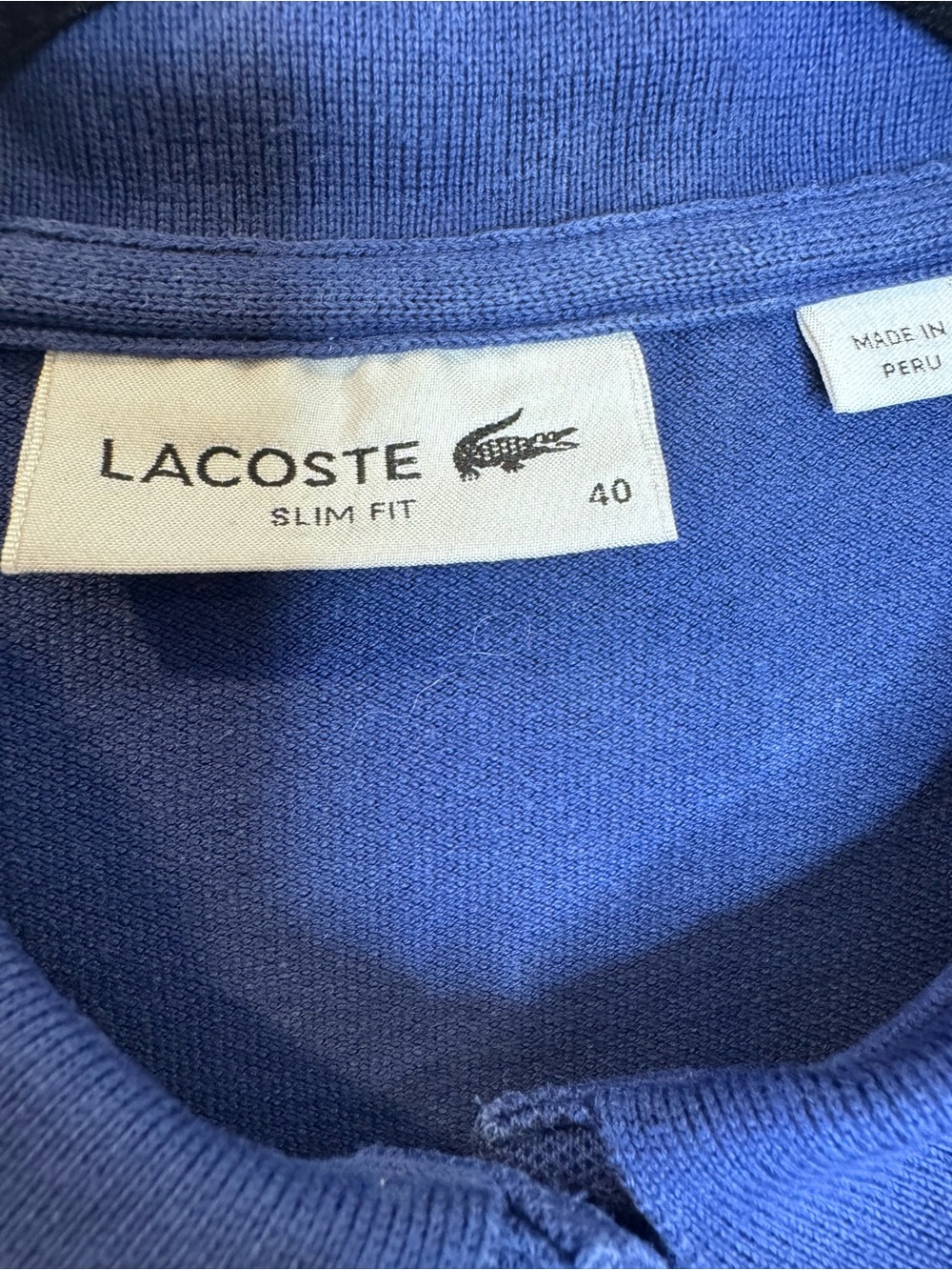 Lacoste Women's Long Sleeve V-Neck Polo Sweater Blue alligator embroidered logo - Picture 4 of 8